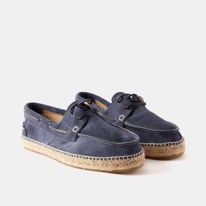 New Leather Suede Boat Shoes Espadrilles Hamptons (US 11)